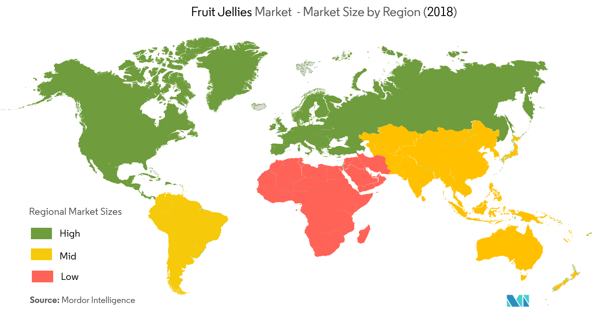 Fruit Jellies Market - Market Size by Region